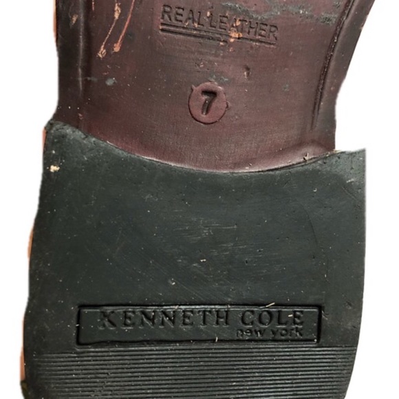 Kenneth Cole Black Leather Dress Shoes Size 7 - Picture 5 of 7